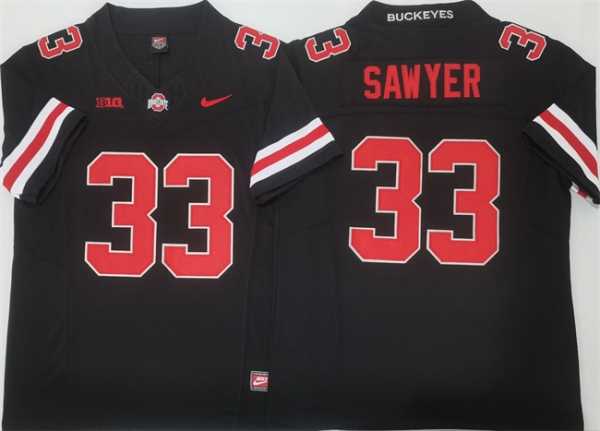 Mens Ohio State Buckeyes #33 Jack Sawyer Black 2025 F.U.S.E. Limited Stitched Jersey->ohio state buckeyes->NCAA Jersey
